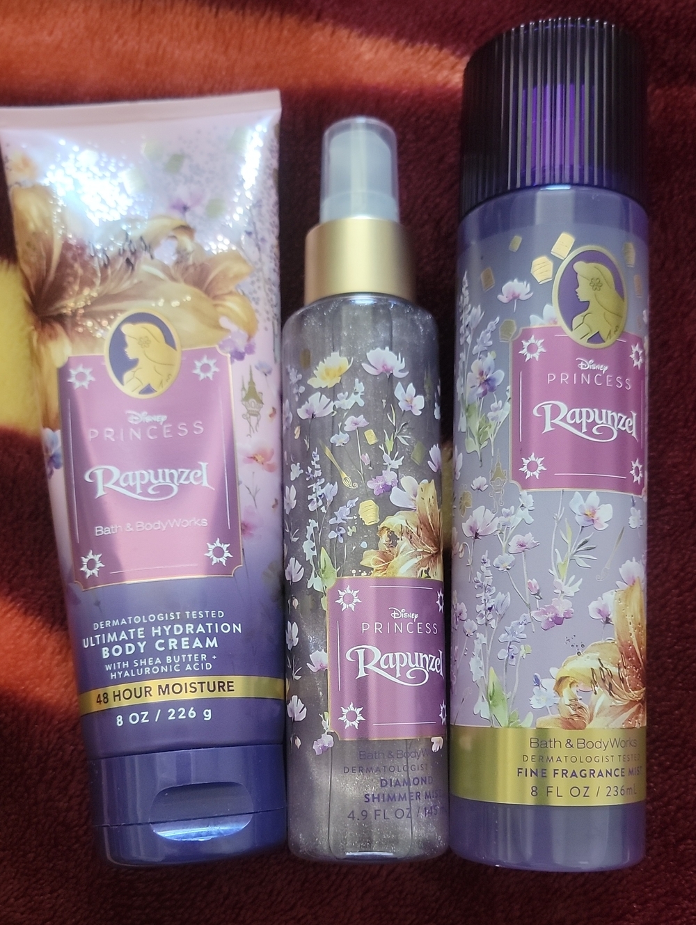Bath & Body Works Rapunzel Bath & Body Set — Purple, Gold, Pink